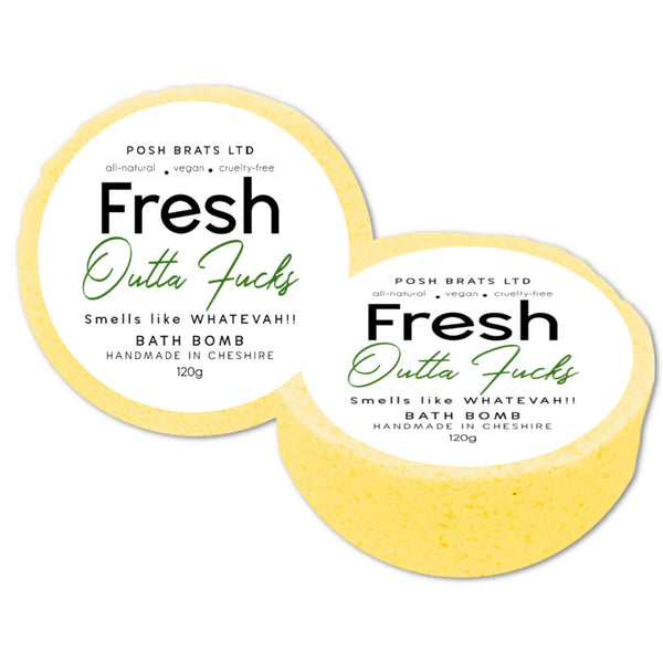 Posh Brats - Fresh Outta Fucks Fizzy Bath Bomb VEGAN