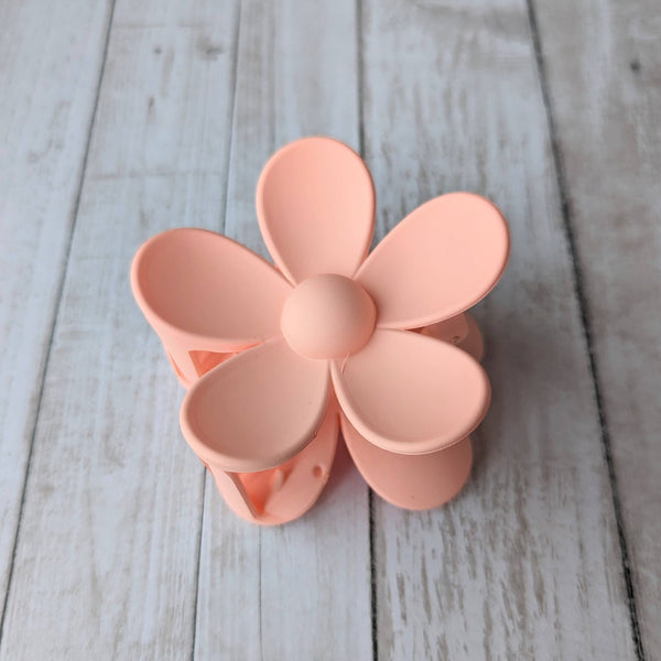 iconic mi - Daisy Flower Matt Hair Accessory Claw Clip 3": Raspberry