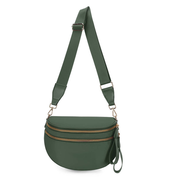 Paulina Nylon Waterproof Multi-Compartment 10" Crossbody Bag