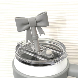 iconic mi - Straw Cover Bow Coquette Gray 10mm