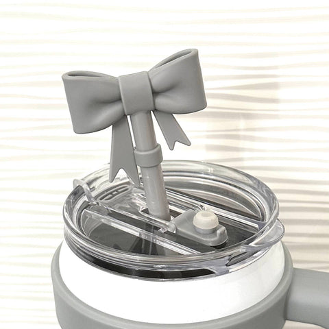 iconic mi - Straw Cover Bow Coquette Gray 10mm