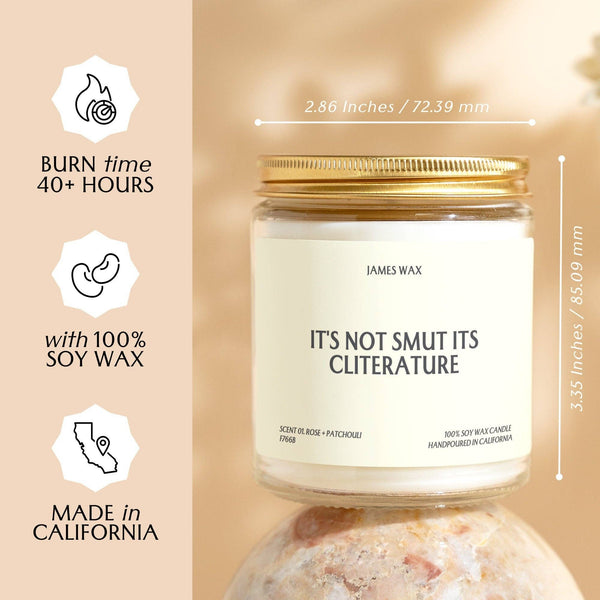 James Wax - Feminist Gift It's Not Smut its Cliterature Candle