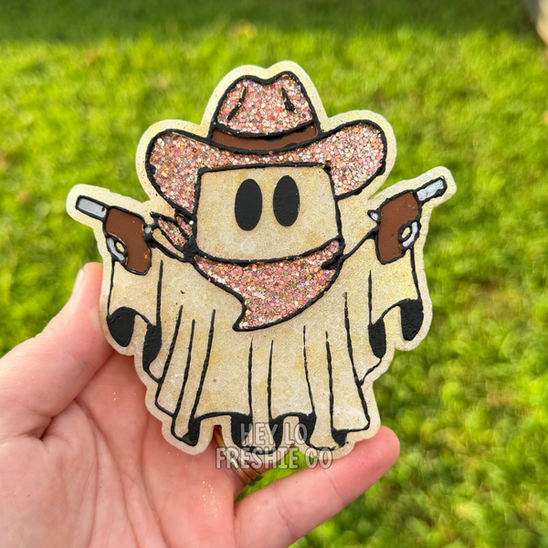 Hey Lo Freshie Co - Cowboy Ghost | Halloween Car Freshie