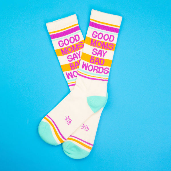 Gumball Poodle - Good Moms Say Bad Words Gym Crew Socks