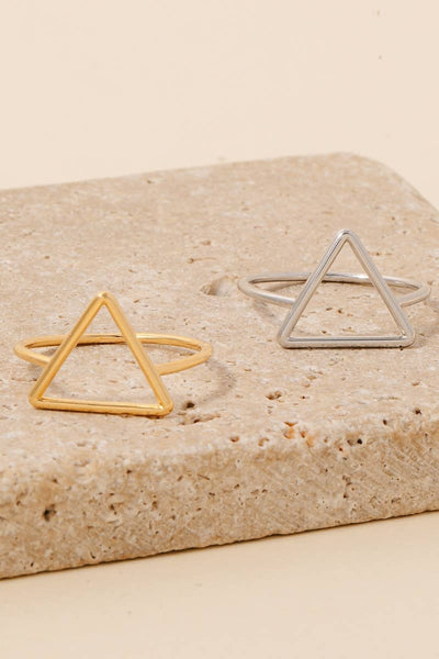 Anarchy Street - Metallic Wire Triangle Dainty Band Ring