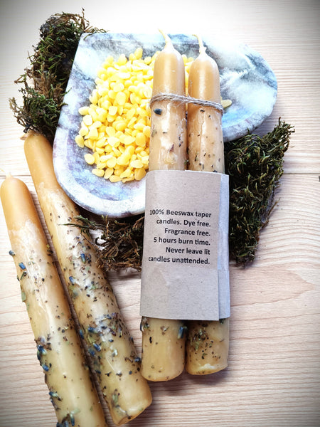 Elemental Earth Shop - Beeswax Manifest Intention Candles