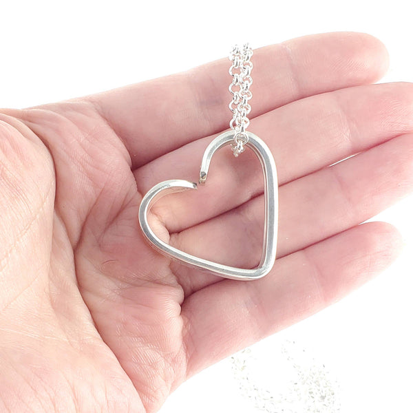 Midnight Jo - Mixed Bag Upcycled Spoon Open Heart Necklace