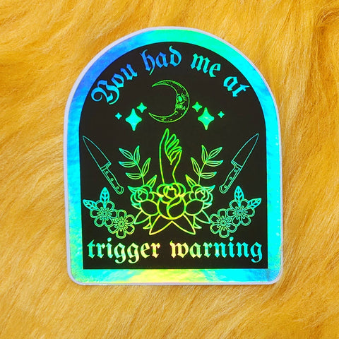 Luxe Trauma - You had me at trigger warning sticker bookish horror