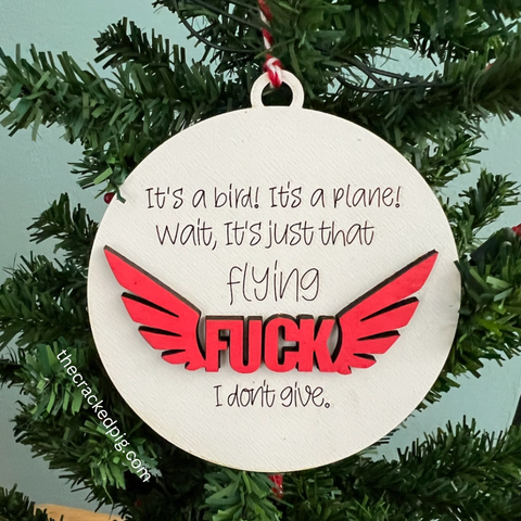 The Cracked Pig - Flying Fuck Ornament