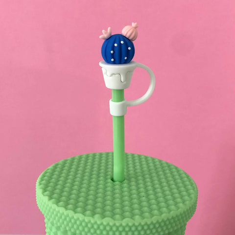 iconic mi - Straw Cover Purple Cactus