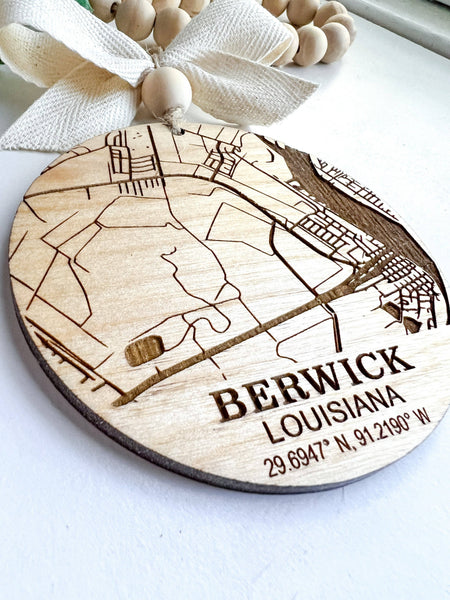 Geaux Magnolia - Map Custom Ornament Christmas Ornament