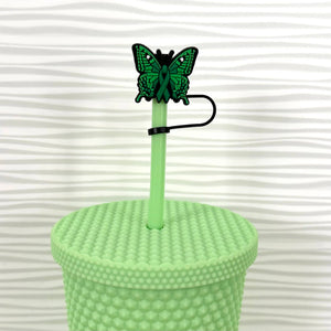 iconic mi - Straw Cover Butterfly with Green Ribbon 7mm