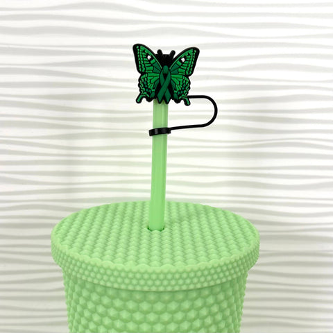 iconic mi - Straw Cover Butterfly with Green Ribbon 7mm
