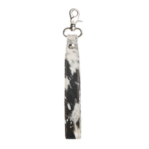 Bullrun Hill Key Fob in Black & White - MYRA BAG