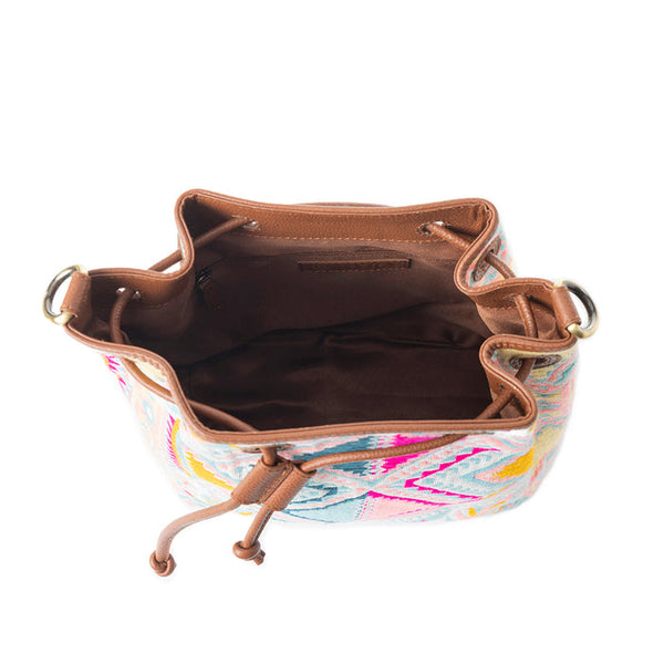 Pastel Desert Sunrise Bucket Bag In Pink - MYRA BAG