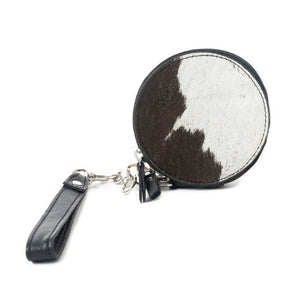 Mesa Halo Hairon Coin Pouch in Black & White - MYRA BAG