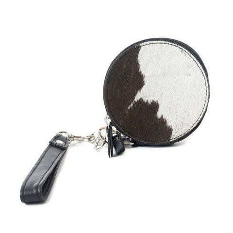 Mesa Halo Hairon Coin Pouch in Black & White - MYRA BAG
