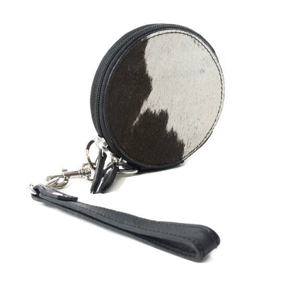 Mesa Halo Hairon Coin Pouch in Black & White - MYRA BAG