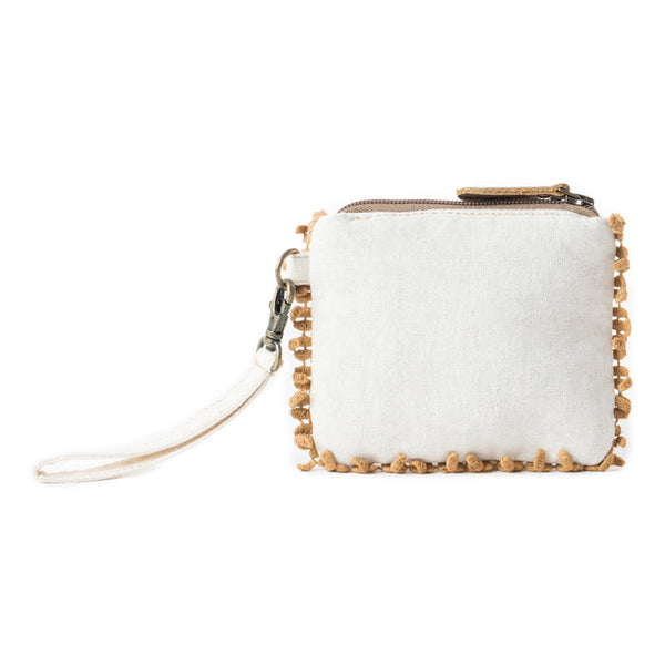 Savanna Glow Woven Pouch Bag in Sunny Gold- MYRA BAG
