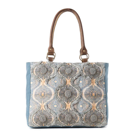 Seabound Mosaic Crossbody Bag in Faded Blue - MYRA BAG
