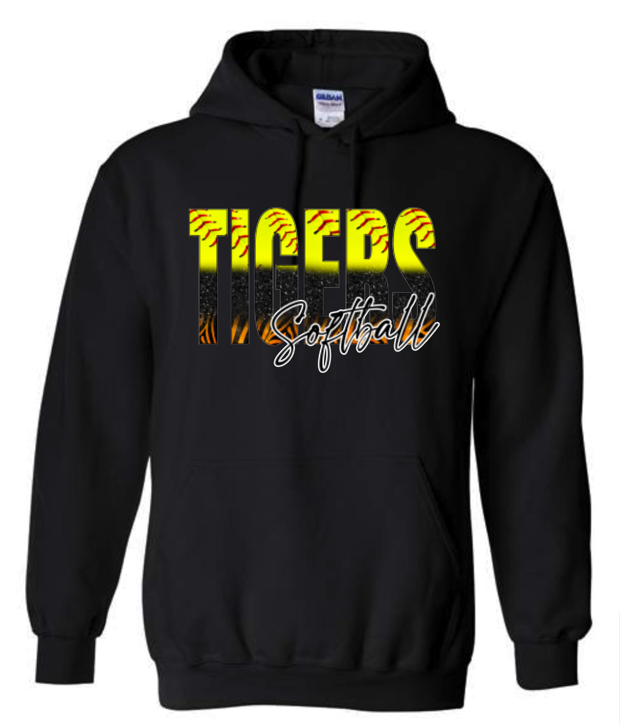 TIGERS OMBRE SOFTBALL YOUTH HOODIE