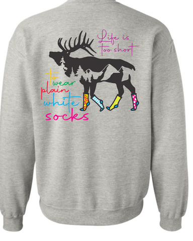 TRUEBA GOLF SCRAMBLE CREW SWEATSHIRT - ASH