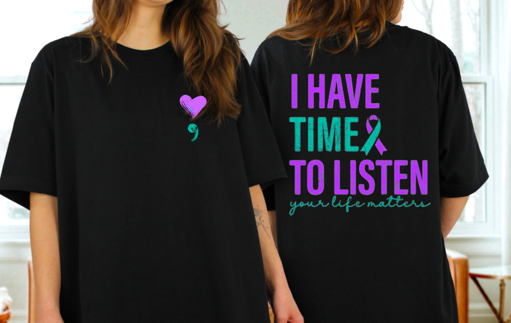 I HAVE TIME TO LISTEN -  LC + BACK *OVERSIZED*