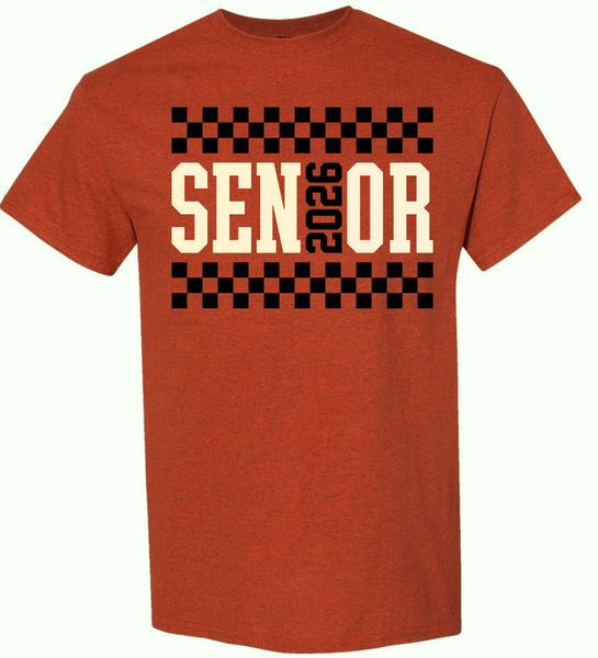 2026 SENIOR CELEBRATION FUNDRAISER TEE - YOU PICK TITLE - ANTIQUE ORANGE