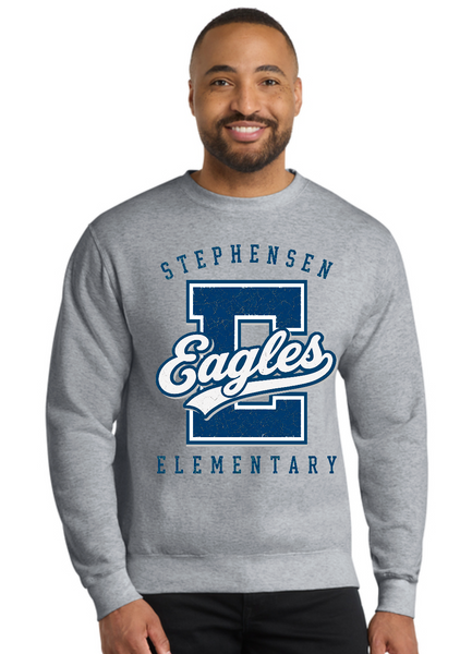 STEPHENSEN ELEMENTARY BIG E - HEATHER GREY -YOU PICK GARMENT