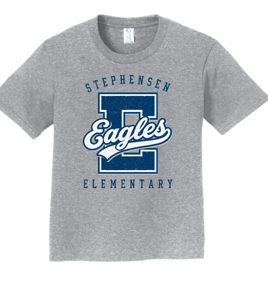 STEPHENSEN ELEMENTARY BIG E - HEATHER GREY -YOU PICK GARMENT