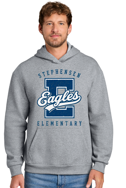 STEPHENSEN ELEMENTARY BIG E - HEATHER GREY -YOU PICK GARMENT