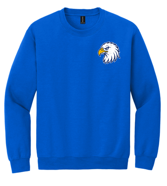 STEPHENSEN ELEMENTARY - OVERSIZED VARSITY BACK PRINT + LC - VINTAGE CREWNECK SWEATSHIRT - ROYAL BLUE