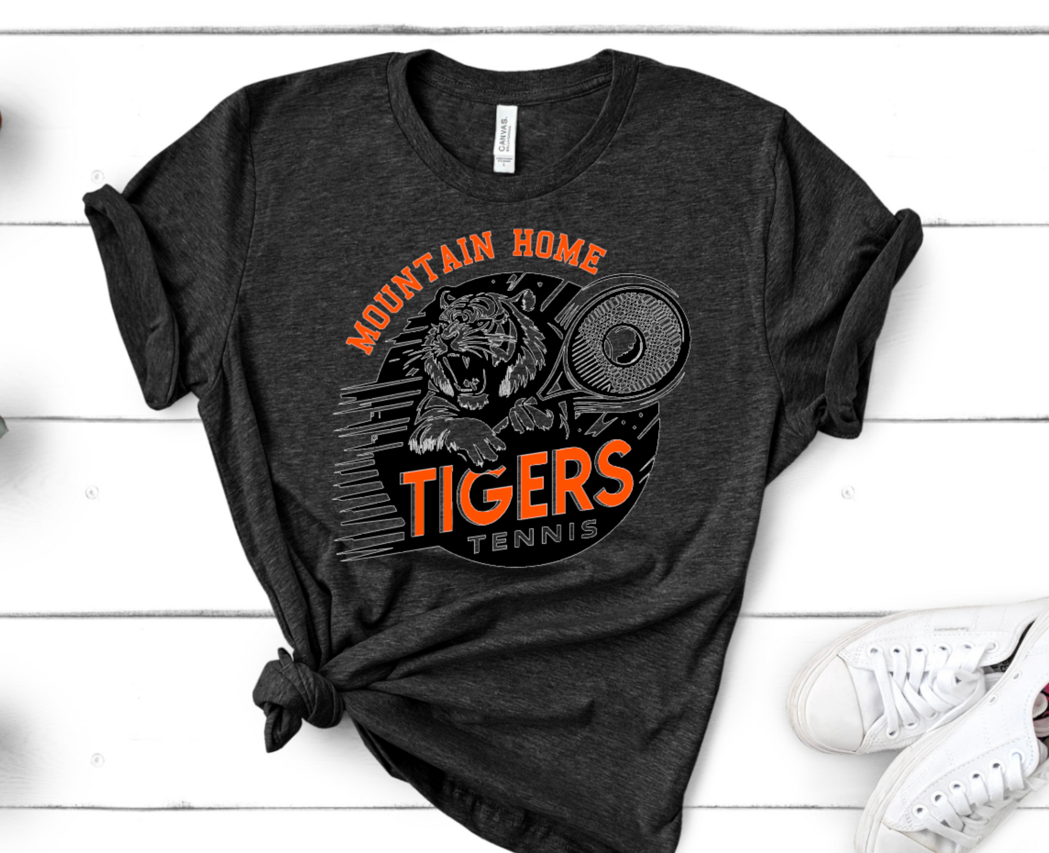 TIGERS TENNIS BLACK AND WHITE
