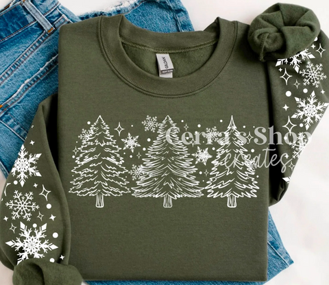 SNOW TREES W/SLEEVE APPS