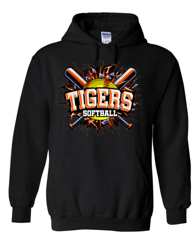 TIGERS LIGHTNING SOFTBALL ADULT HOODIE