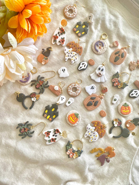 Terra Made - Fall floral mickey mouse earrings 