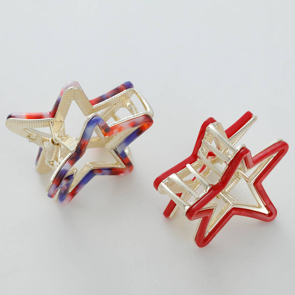 Adorro - Americana Star Metal Claw Clip - Small