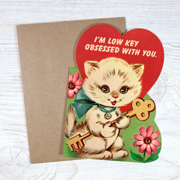 Bad Betty Greeting Co. - I’m Low Key Obsessed With You - Cute Valentine Love Card