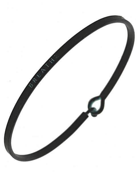 0011 PREMIERE - FR2769 BREATHE_3mm Inspired Message Brass Bangles