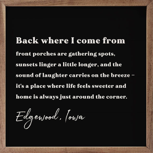 Kendrick Home - Personalized City State Back Where I Come From Black