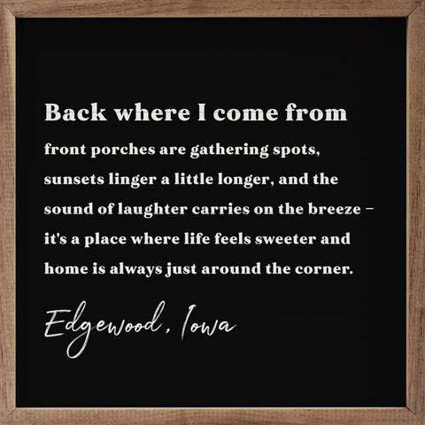 Kendrick Home - Personalized City State Back Where I Come From Black