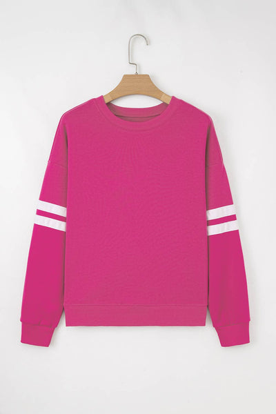 66DISCO - 66Love Varsity Striped Plus Size Sweatshirt (S-4X)