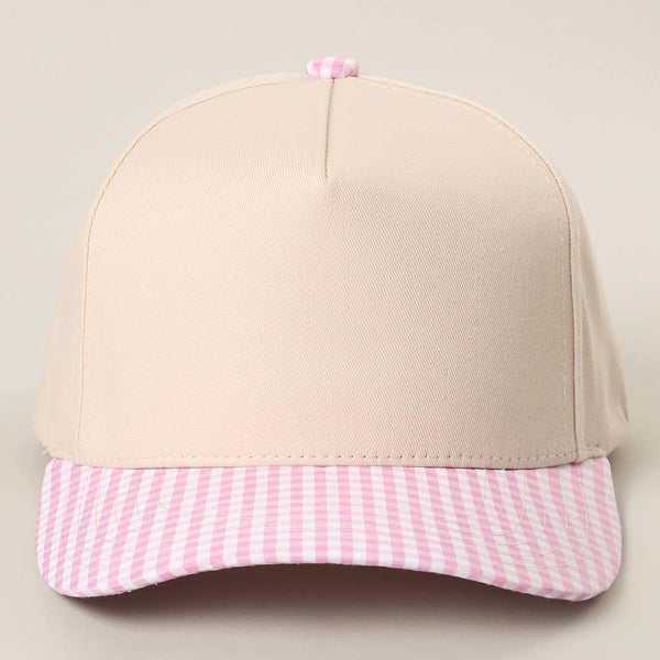 Fashion City - Small Gingham Check Two-Tone Trucker Hat