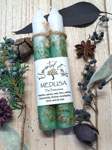 Elemental Earth Shop - Medusa Herbal Intention Candles