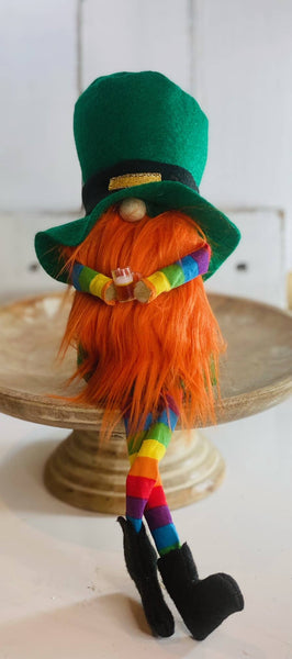A Gnome on the Roam - St Patrick's Day Leprechaun gnome with legs