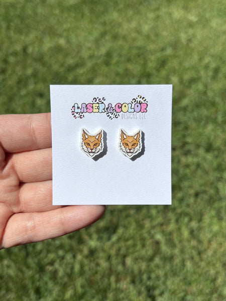 Laser & Color Designs LLC - Mascot Earrings, Football, Team Spirit, School