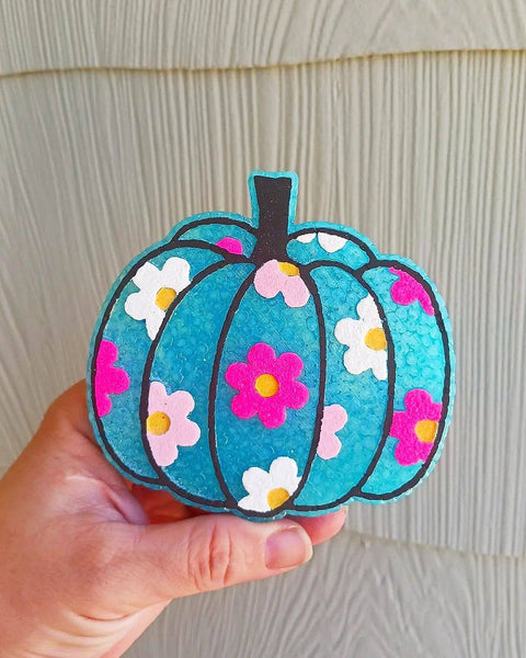Bless Your Cottons - Daisy Pumpkin Car Freshener: White / Vanilla pumpkin marshmellow