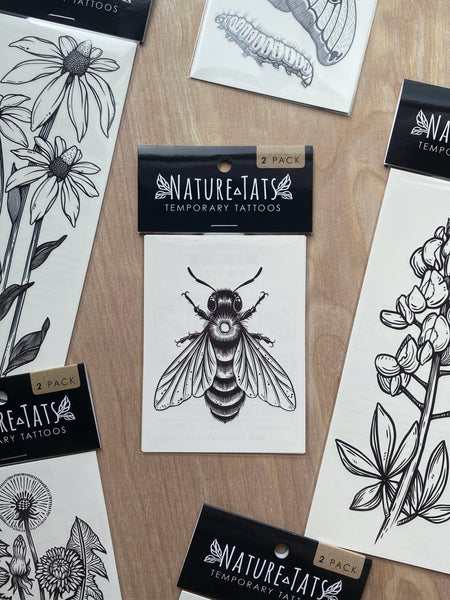 NatureTats - Big Bee Temporary Tattoo