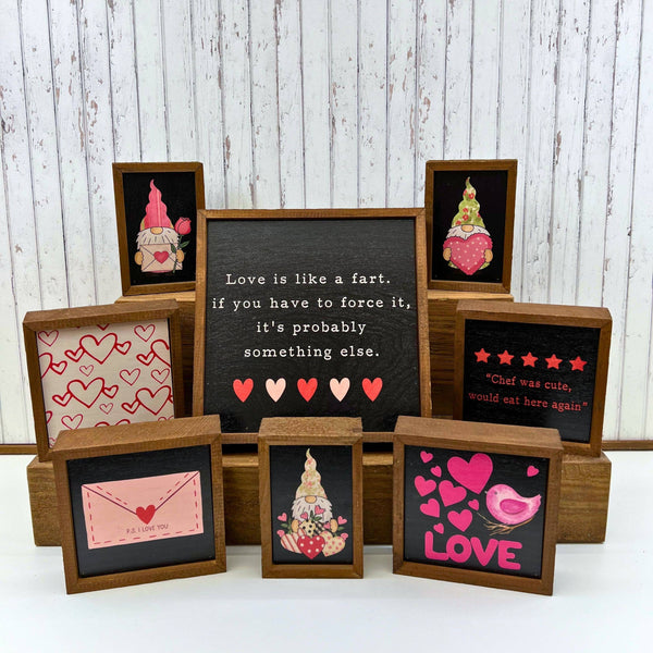 Driftless Studios - 10x10 Love Is Like A Fart Valentine's Day Home Decor Signs