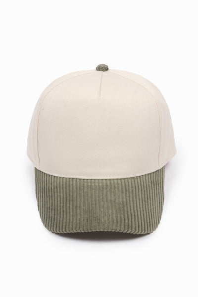 David And Young - Corduroy Brim 5 Panel Baseball Cap
